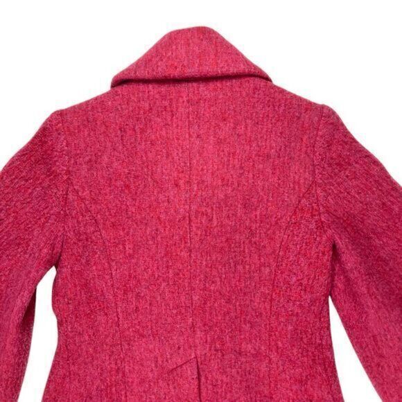 Beth Bowley Wool Pea Coat Womens Sz 10 Pink Flare Sleeve Classic Elegance Jacket - Picture 8 of 16